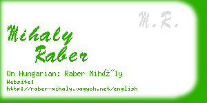 mihaly raber business card